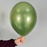 Шар с гелием Хром зелёный лайм 12д(30см)