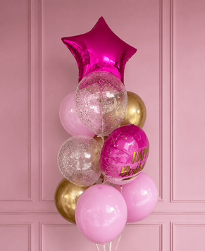 Набір кульок Happy Birthday "Рожевий Настрій"