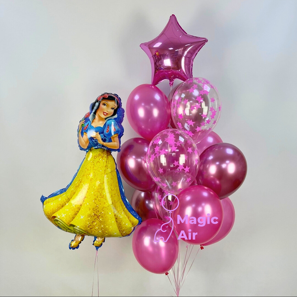 Набір гелієвих кульок "Принцеси Disney"- білосніжка buket - 0084 фото