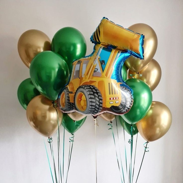 Набір гелієвих кульок " Екскаватор " buket - 0085 фото
