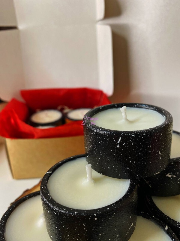 Набір ароматичних соєвих свічок - Black granite 6577-0001 фото