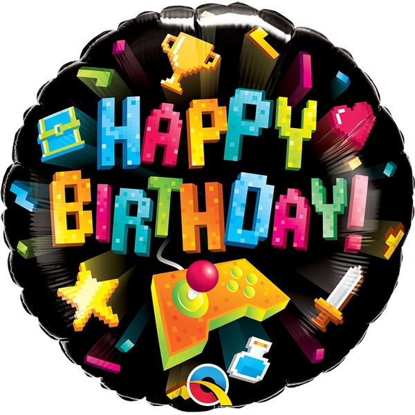 Фольгированный шар Happy Birthday геймер 3202-3196 фото