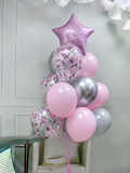 Сет гелиевых шаров "Pink or Silver"