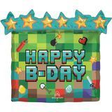 Фольгована кулька Happy Birthday- вечірка майнкрафт