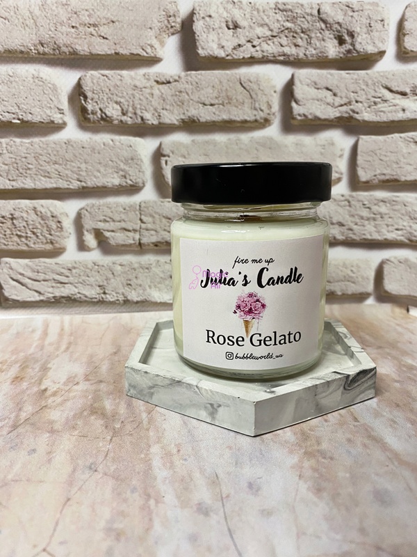 Свічка із соєвого воску в склі Rose Gelato 8800-0005 фото