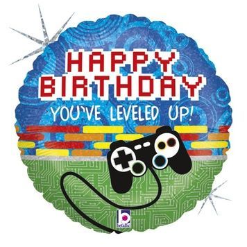 Фольгированный шар Happy Birthday- игровой джойстик
