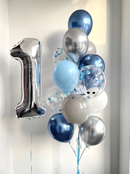 Набір гелієвих кульок на день народження "1 Рік" buket - 0192 фото