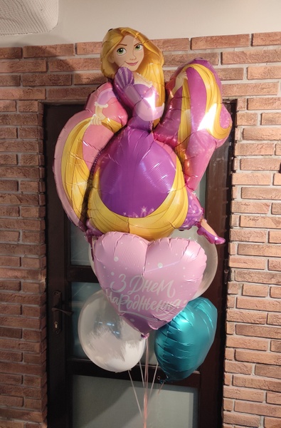 Набір гелієвих кульок "Принцеса Рапунцель" buket - 0154 фото