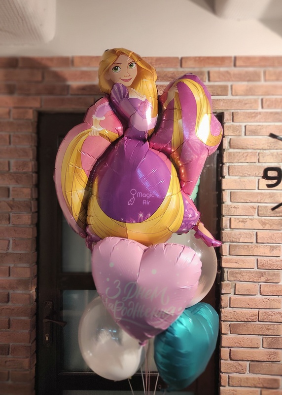 Набір гелієвих кульок "Принцеса Рапунцель" buket - 0154 фото