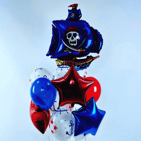 Набор шаров с гелием "Корабль Пиратов" buket-0007 фото