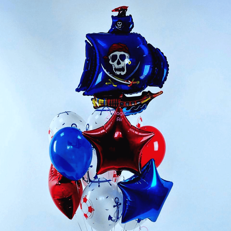 Набір кульок з гелієм "Піратський Корабель" buket-0007 фото